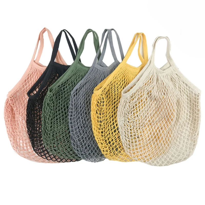 Reusable Produce Bag - Tas Belanja Jaring Katun Lipat, Kantong